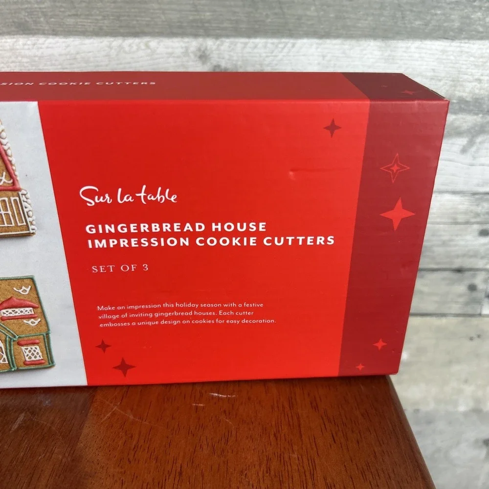 Sur La Table Gingerbread House Impression Cookie Cutters Set Of Three